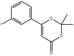 6-(3-iodo-phenyl)-2,2-dimethyl-[1,3]dioxin-4-one 结构式