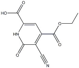 2,4-Pyridinedicarboxylicacid, 5-cyano-1,6-dihydro-6-oxo-, 4-ethyl ester Struktur