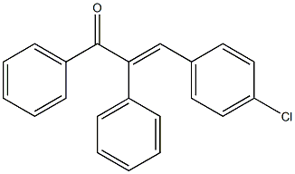 3-(4-chlorophenyl)-1,2-diphenylprop-2-en-1-one Structure