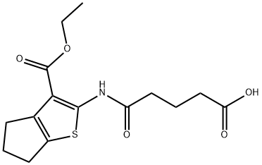 5-([3-(Ethoxycarbonyl)-5,6-dihydro-4H-cyclopenta[b]thien-2-yl]amino)-5-oxopentanoic acid 结构式