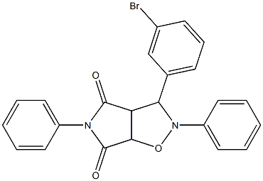 3-(3-bromophenyl)-2,5-diphenyltetrahydro-4H-pyrrolo[3,4-d]isoxazole-4,6(5H)-dione Structure