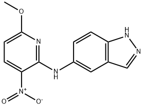 2-(1H-5-indazolylamino)-6-methoxy-3-nitropyridine Structure