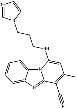 1-((3-(1H-imidazol-1-yl)propyl)amino)-3-methylbenzo[4,5]imidazo[1,2-a]pyridine-4-carbonitrile Structure