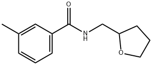 3-methyl-N-(oxolan-2-ylmethyl)benzamide 化学構造式