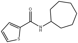 N-cycloheptylthiophene-2-carboxamide 化学構造式