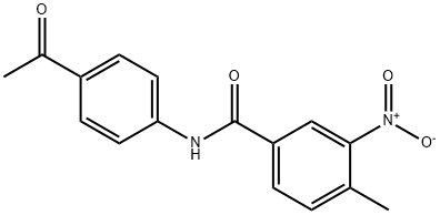 N-(4-Acetyl-phenyl)-4-methyl-3-nitro-benzamide Struktur