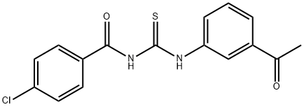 N-{[(3-acetylphenyl)amino]carbonothioyl}-4-chlorobenzamide Structure