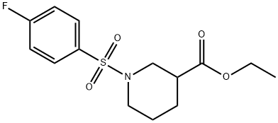 ethyl 1-[(4-fluorophenyl)sulfonyl]piperidine-3-carboxylate Structure