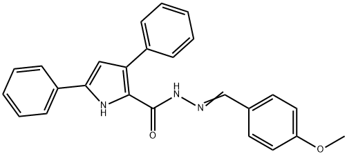 N'-(4-methoxybenzylidene)-3,5-diphenyl-1H-pyrrole-2-carbohydrazide 结构式