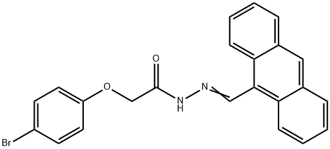 N'-(9-anthrylmethylene)-2-(4-bromophenoxy)acetohydrazide,351871-77-7,结构式