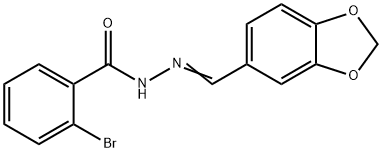 N'-[(E)-1,3-benzodioxol-5-ylmethylidene]-2-bromobenzohydrazide,351879-29-3,结构式