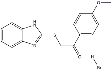 2-((1H-benzo[d]imidazol-2-yl)thio)-1-(4-methoxyphenyl)ethan-1-one hydrobromide 结构式