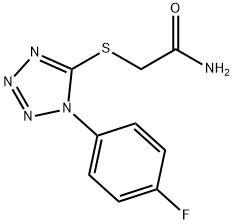 2-((1-(4-fluorophenyl)-1H-tetrazol-5-yl)thio)acetamide Struktur