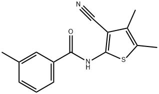 N-(3-cyano-4,5-dimethylthiophen-2-yl)-3-methylbenzamide Structure