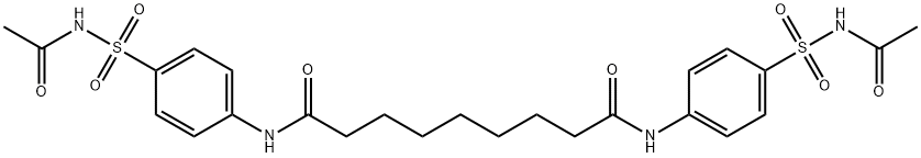N,N'-bis{4-[(acetylamino)sulfonyl]phenyl}nonanediamide Struktur