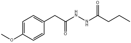 N'-[2-(4-methoxyphenyl)acetyl]butanohydrazide Structure