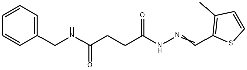 N-benzyl-4-{2-[(3-methyl-2-thienyl)methylene]hydrazino}-4-oxobutanamide Struktur