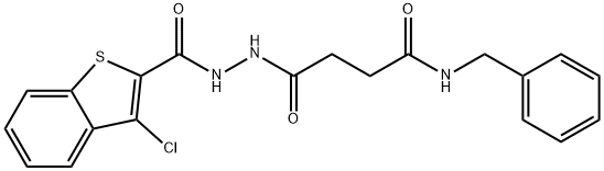 N-benzyl-4-{2-[(3-chloro-1-benzothien-2-yl)carbonyl]hydrazino}-4-oxobutanamide|