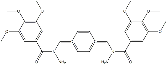 N',N''-[1,4-phenylenedi(methylylidene)]bis(3,4,5-trimethoxybenzohydrazide) Structure