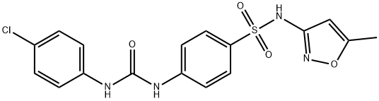 4-({[(4-chlorophenyl)amino]carbonyl}amino)-N-(5-methyl-3-isoxazolyl)benzenesulfonamide Structure