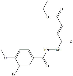 ethyl 4-[2-(3-bromo-4-methoxybenzoyl)hydrazino]-4-oxo-2-butenoate 结构式