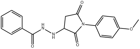 N'-[1-(4-methoxyphenyl)-2,5-dioxopyrrolidin-3-yl]benzohydrazide Structure