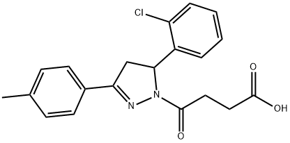 4-(5-(2-chlorophenyl)-3-(p-tolyl)-4,5-dihydro-1H-pyrazol-1-yl)-4-oxobutanoic acid Structure