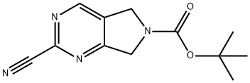 2-Cyano-5,7-dihydro-pyrrolo[3,4-d]pyrimidine-6-carboxylic acid tert-butyl ester Structure