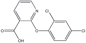 3-Pyridinecarboxylic acid, 2-(2,4-dichlorophenoxy)- Struktur