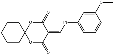 3-(((3-methoxyphenyl)amino)methylene)-1,5-dioxaspiro[5.5]undecane-2,4-dione 结构式