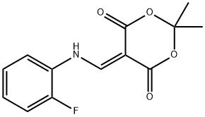 5-(((2-fluorophenyl)amino)methylene)-2,2-dimethyl-1,3-dioxane-4,6-dione 结构式