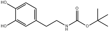 N-(tert-butoxycarbonyl)dopamine 化学構造式