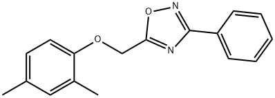 5-[(2,4-dimethylphenoxy)methyl]-3-phenyl-1,2,4-oxadiazole 结构式