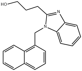 3-(1-(naphthalen-1-ylmethyl)-1H-benzo[d]imidazol-2-yl)propan-1-ol Struktur