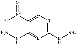 (4-hydrazinyl-5-nitro-pyrimidin-2-yl)hydrazine 化学構造式