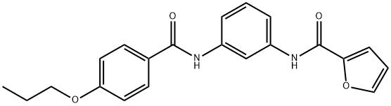 N-(3-{[(4-propoxyphenyl)carbonyl]amino}phenyl)furan-2-carboxamide Struktur