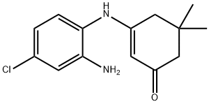 3-((2-氨基-4-氯苯基)氨基)-5,5-二甲基环己-2-烯-1-酮,39222-71-4,结构式