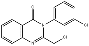 2-Chloromethyl-3-(3-chloro-phenyl)-3H-quinazolin-4-one 化学構造式