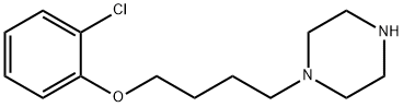 1-[4-(2-クロロフェノキシ)ブチル]ピペラジン 化学構造式