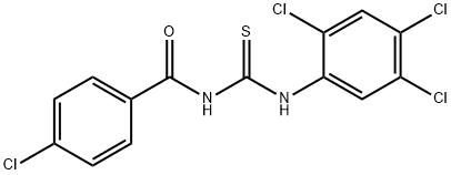 4-chloro-N-{[(2,4,5-trichlorophenyl)amino]carbonothioyl}benzamide Structure