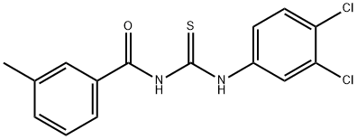 N-{[(3,4-dichlorophenyl)amino]carbonothioyl}-3-methylbenzamide 结构式