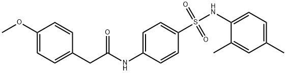 N-(4-{[(2,4-dimethylphenyl)amino]sulfonyl}phenyl)-2-(4-methoxyphenyl)acetamide 结构式