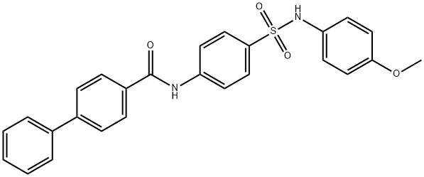 N-(4-{[(4-methoxyphenyl)amino]sulfonyl}phenyl)-4-biphenylcarboxamide Struktur
