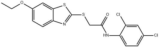 N-(2,4-dichlorophenyl)-2-[(6-ethoxy-1,3-benzothiazol-2-yl)sulfanyl]acetamide Structure