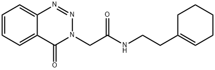N-(2-(cyclohex-1-en-1-yl)ethyl)-2-(4-oxobenzo[d][1,2,3]triazin-3(4H)-yl)acetamide 结构式