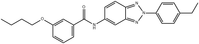 3-butoxy-N-[2-(4-ethylphenyl)-2H-benzotriazol-5-yl]benzamide 化学構造式