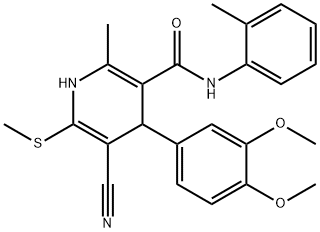 5-cyano-4-(3,4-dimethoxyphenyl)-2-methyl-6-(methylthio)-N-(o-tolyl)-1,4-dihydropyridine-3-carboxamide|