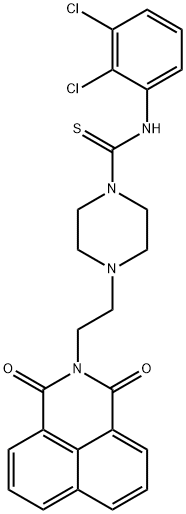N-(2,3-dichlorophenyl)-4-(2-(1,3-dioxo-1H-benzo[de]isoquinolin-2(3H)-yl)ethyl)piperazine-1-carbothioamide,442557-44-0,结构式