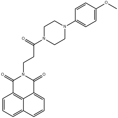 2-(3-(4-(4-methoxyphenyl)piperazin-1-yl)-3-oxopropyl)-1H-benzo[de]isoquinoline-1,3(2H)-dione,442557-48-4,结构式