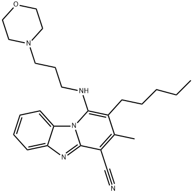 3-methyl-1-((3-morpholinopropyl)amino)-2-pentylbenzo[4,5]imidazo[1,2-a]pyridine-4-carbonitrile|